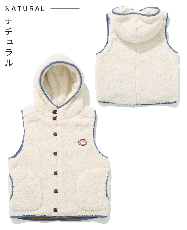 クリフメイヤー[公式] シャギーボアボタンフードベスト LADYS W2514408