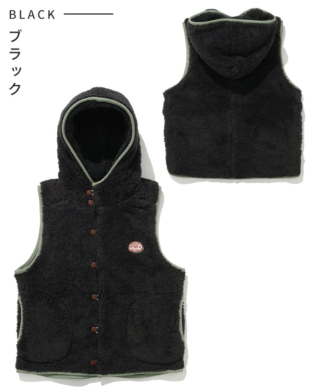 クリフメイヤー[公式] シャギーボアボタンフードベスト LADYS W2514408