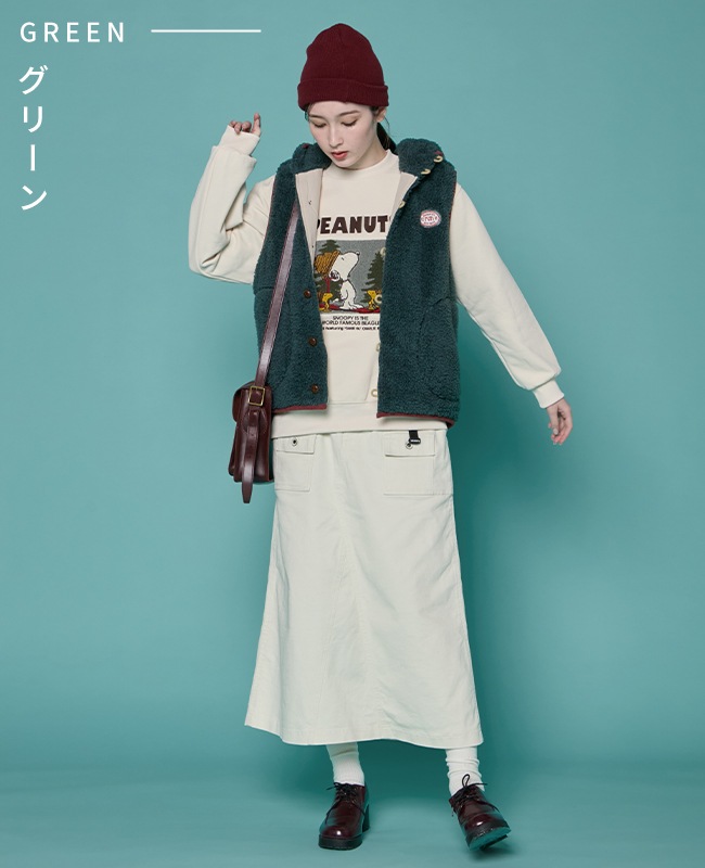 クリフメイヤー[公式] シャギーボアボタンフードベスト LADYS W2514408