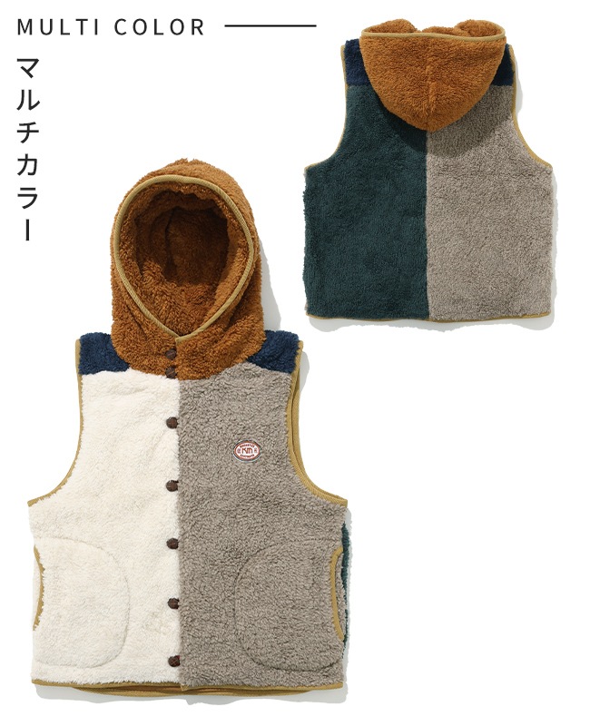 クリフメイヤー[公式] シャギーボアボタンフードベスト LADYS W2514408