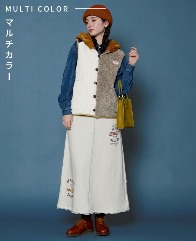 クリフメイヤー[公式] シャギーボアボタンフードベスト LADYS W2514408