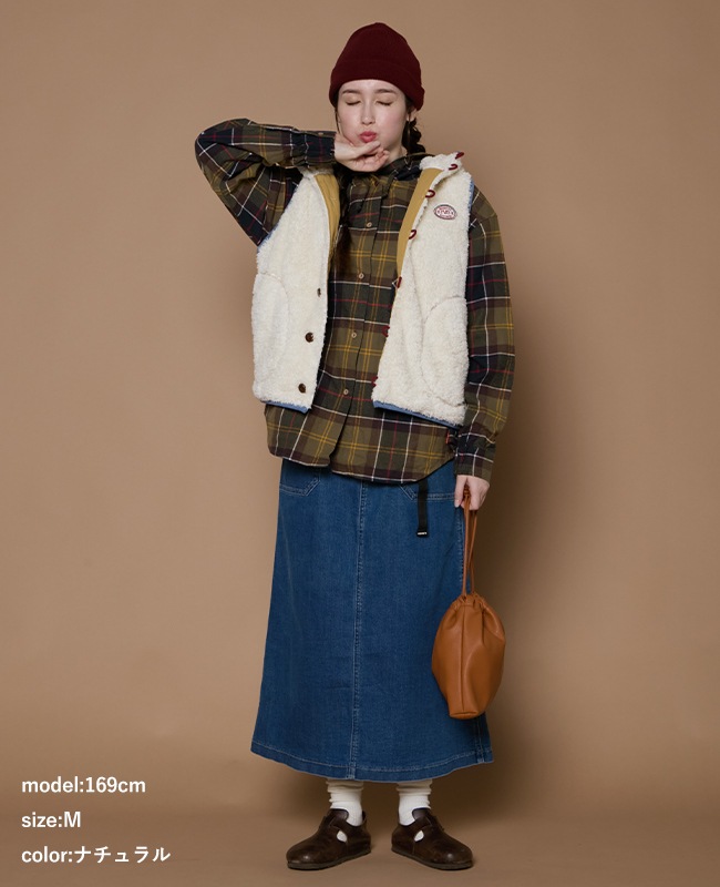 クリフメイヤー[公式] シャギーボアボタンフードベスト LADYS W2514408