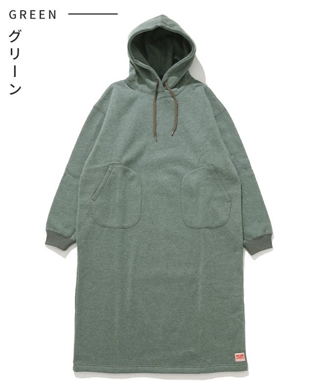 ヒステリックグラマー フューチャーサウンド スウェットワンピース 裏起毛 カーキ hop939b1.jpg