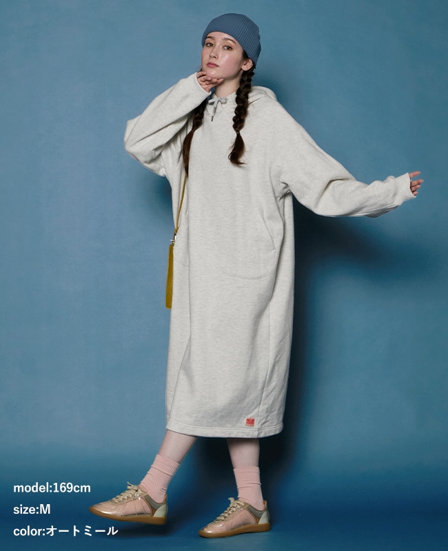 クリフメイヤー[公式] 裏起毛杢スウェットワンピース LADYS W2527208