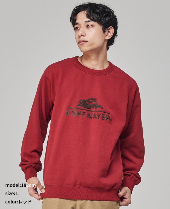 クリフメイヤー[公式] サガラ刺繍裏起毛クルー(ロゴ) 2523103 | MENS