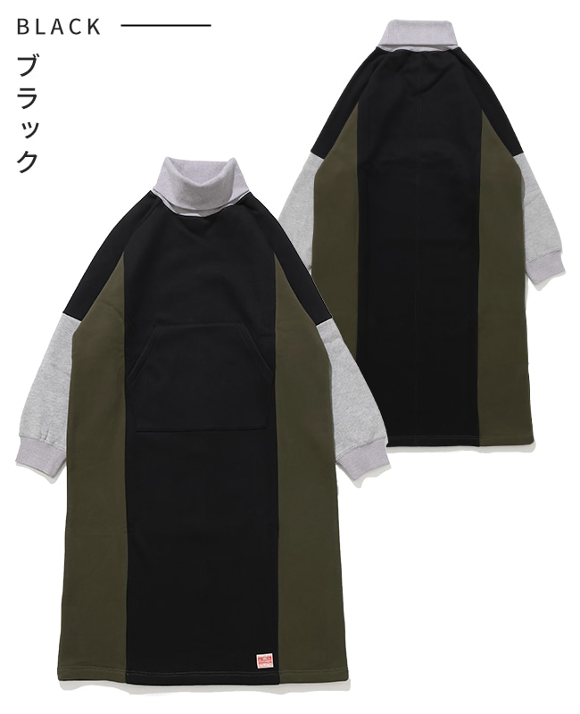 クリフメイヤー[公式] 裏起毛杢タートルネックワンピース LADYS W2527209