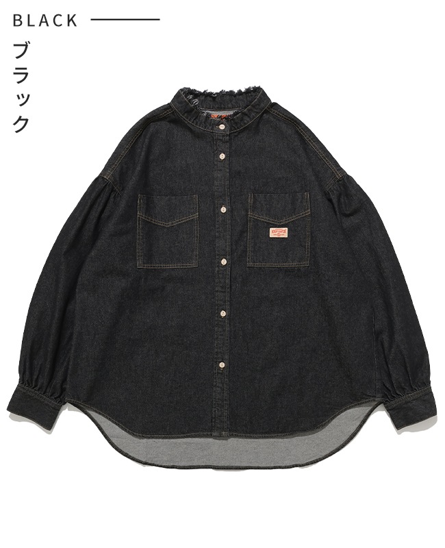 クリフメイヤー[公式] カットオフバンドカラーデニムシャツ LADYS W2535118