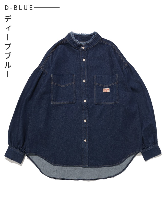 クリフメイヤー[公式] カットオフバンドカラーデニムシャツ LADYS W2535118