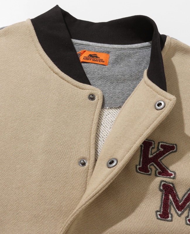 クリフメイヤー[公式] ざっくり裏毛刺繍スナップカーデ MENS 2517804