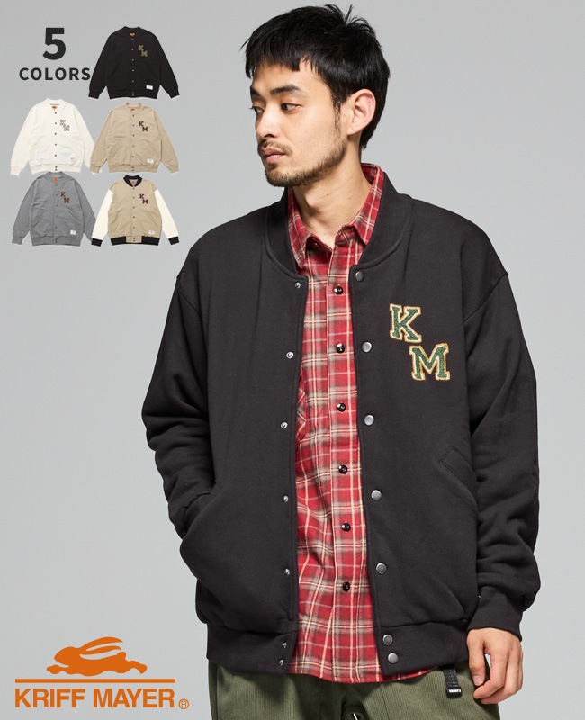 クリフメイヤー[公式] ざっくり裏毛刺繍スナップカーデ MENS 2517804