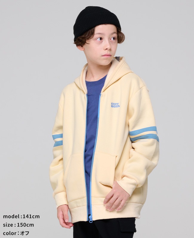 クリフメイヤー[公式] あたたか袖ラインパーカー KIDS J2527836