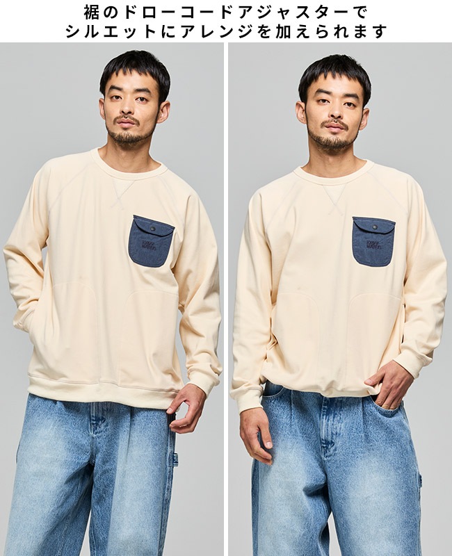 クリフメイヤー[公式] もちのびドロストスウェットT MENS 2615604