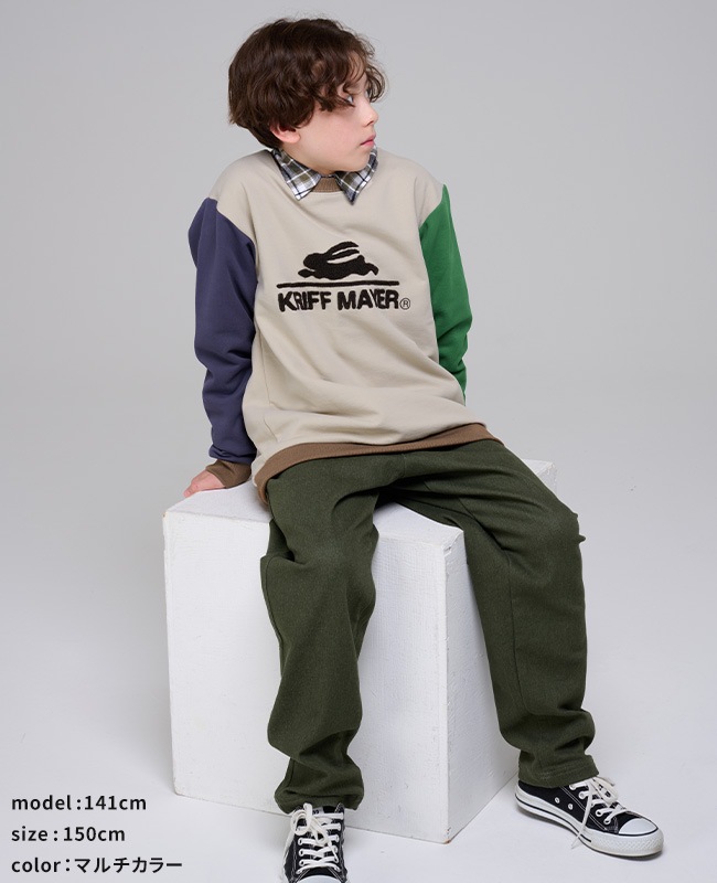 クリフメイヤー[公式] サガラ刺繍裏起毛クルー(ロゴ) KIDS J2527830