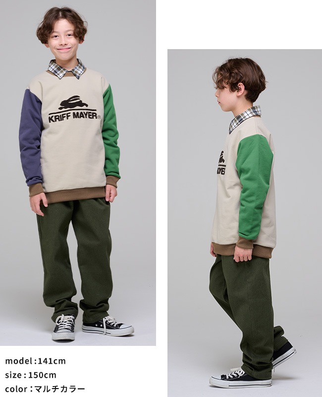 クリフメイヤー[公式] サガラ刺繍裏起毛クルー(ロゴ) KIDS J2527830