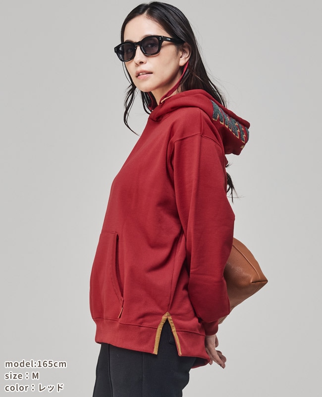 クリフメイヤー[公式] サガラ刺繍裏起毛パーカー(フードロゴ) LADYS