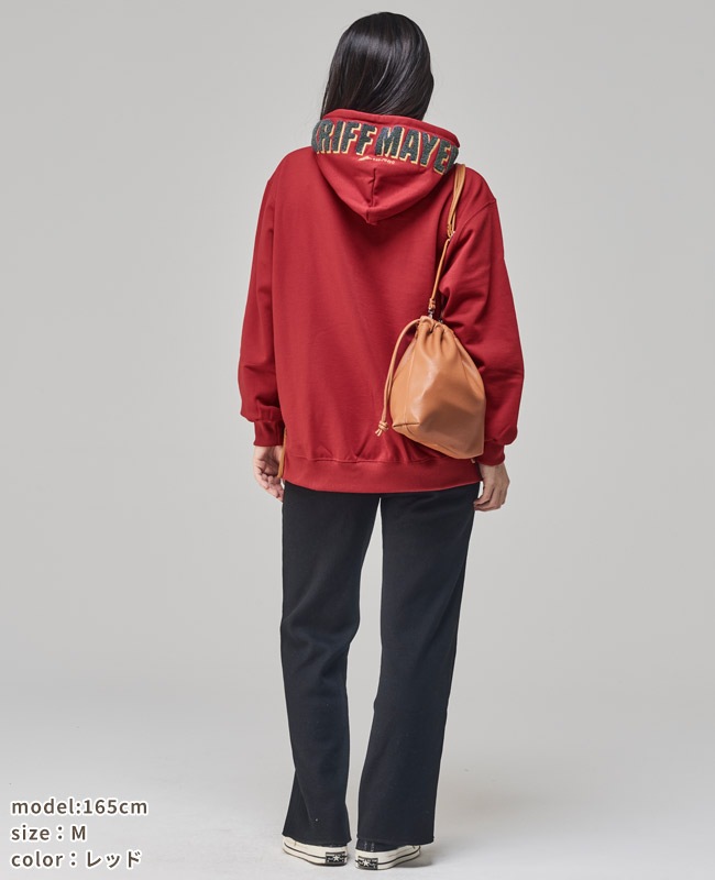 クリフメイヤー[公式] サガラ刺繍裏起毛パーカー(フードロゴ) LADYS W2527821