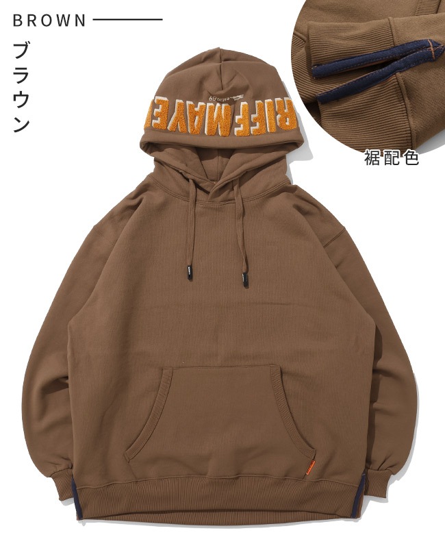 クリフメイヤー[公式] サガラ刺繍裏起毛パーカー(フードロゴ) LADYS