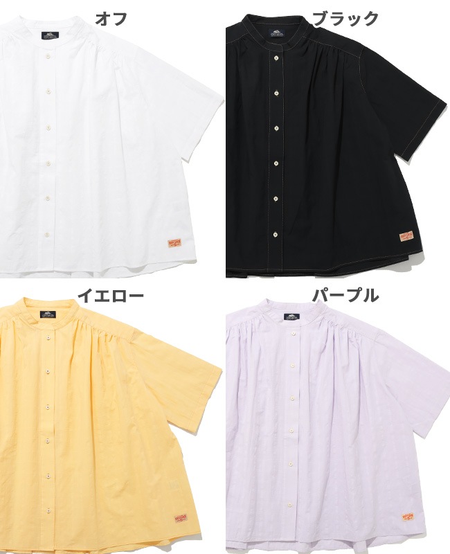 クリフメイヤー[公式] ボックスギャザー半袖シャツ LADYS W2545115