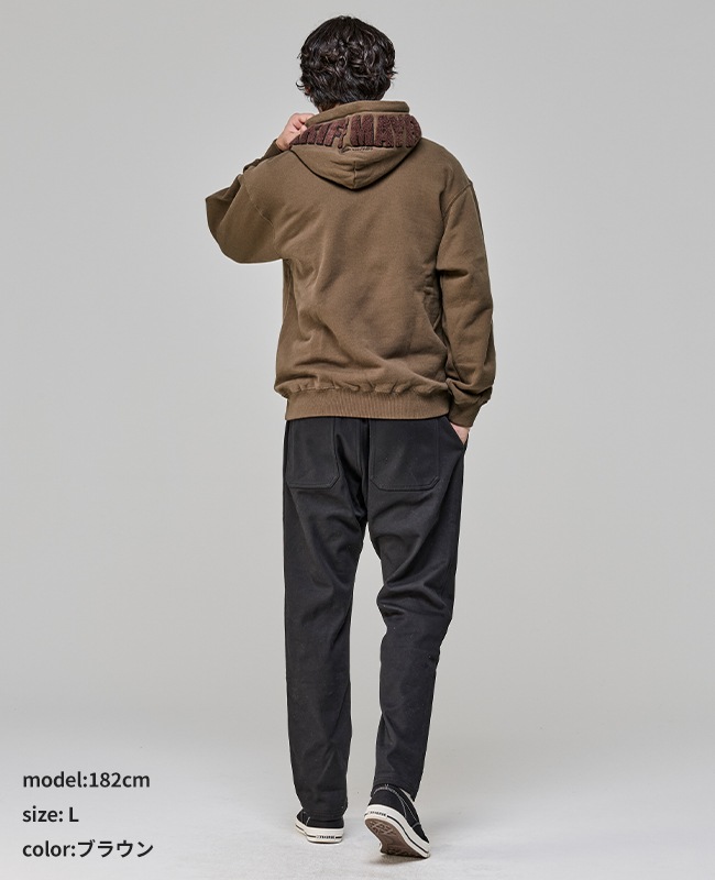 labyrins スウェット　パーカー　ブラウン Labyrins Two Dolphins Zip Hoodie Brown | Shury