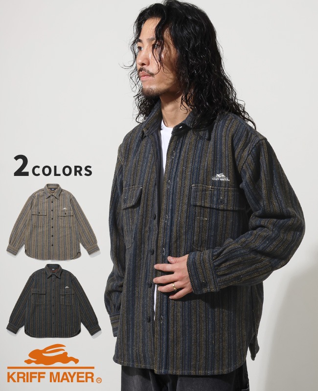 クリフメイヤー[公式] ブランケットCPOネルシャツ MENS 2615104