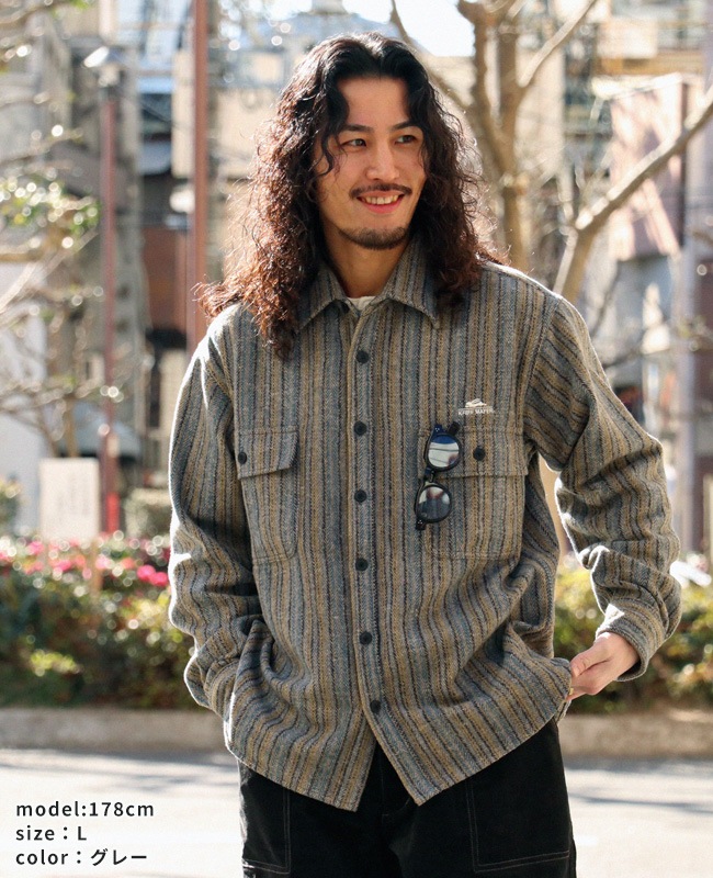 クリフメイヤー[公式] ブランケットCPOネルシャツ MENS 2615104