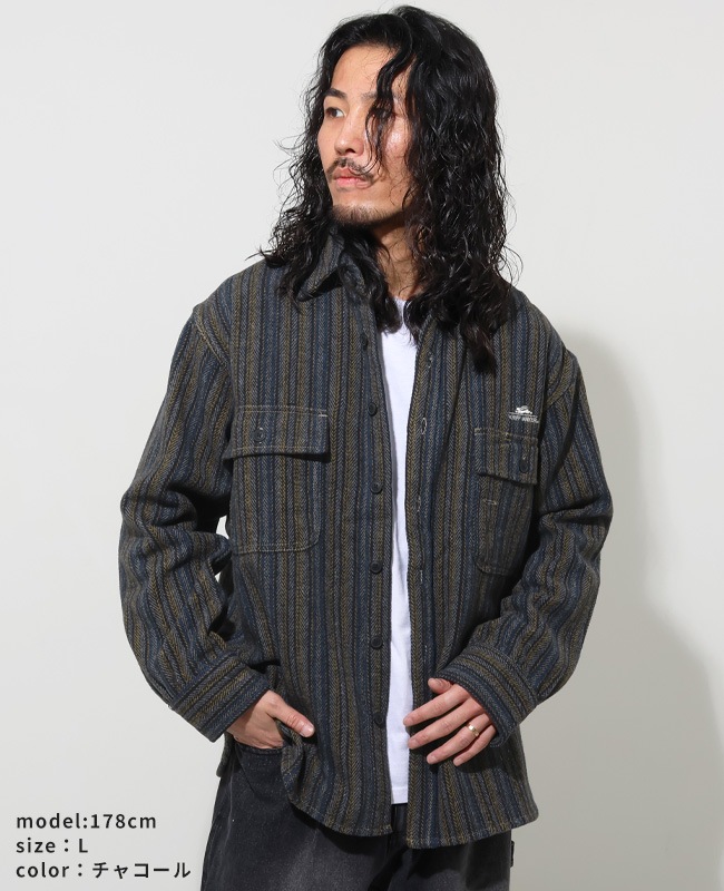 クリフメイヤー[公式] ブランケットCPOネルシャツ MENS 2615104