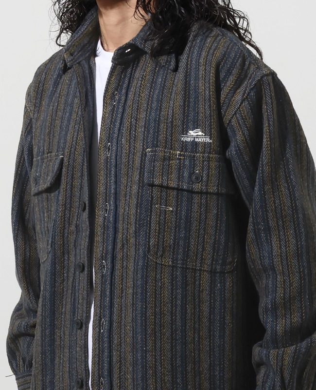 クリフメイヤー[公式] ブランケットCPOネルシャツ MENS 2615104