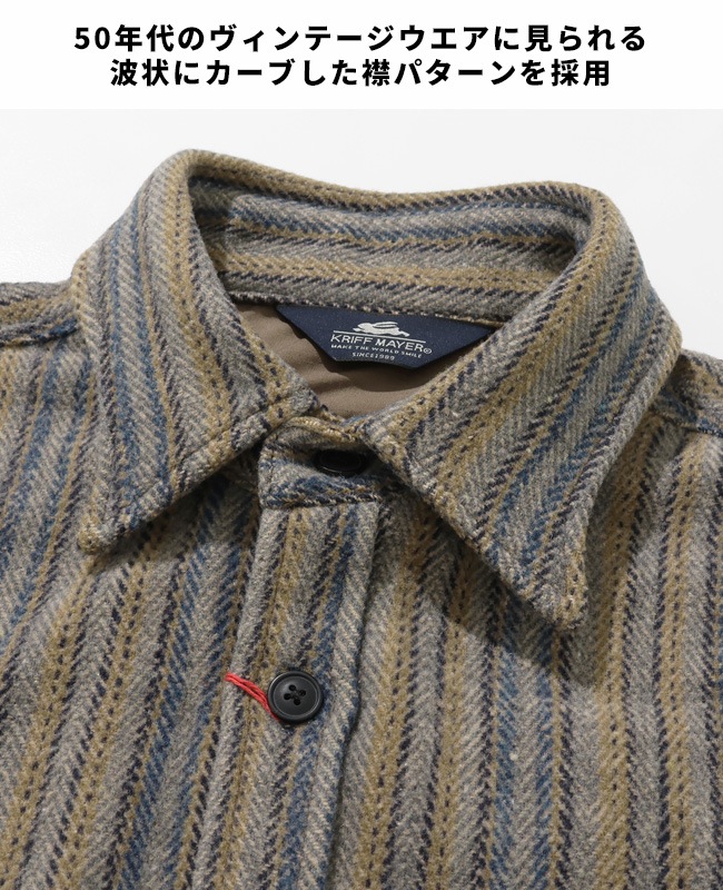 クリフメイヤー[公式] ブランケットCPOネルシャツ MENS 2615104