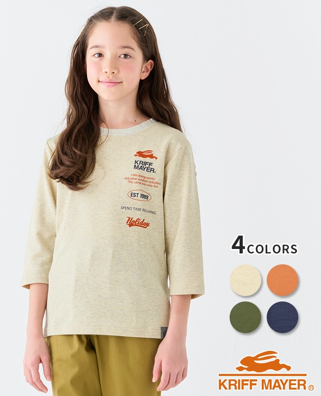 クリフメイヤー[公式] カラッと七分袖T(縦ロゴ) KIDS J2437836 | KRIFF