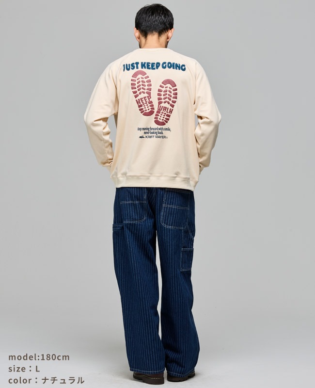 クリフメイヤー[公式] もちのび刺繍ラグランロンT(足跡) MENS 2615601
