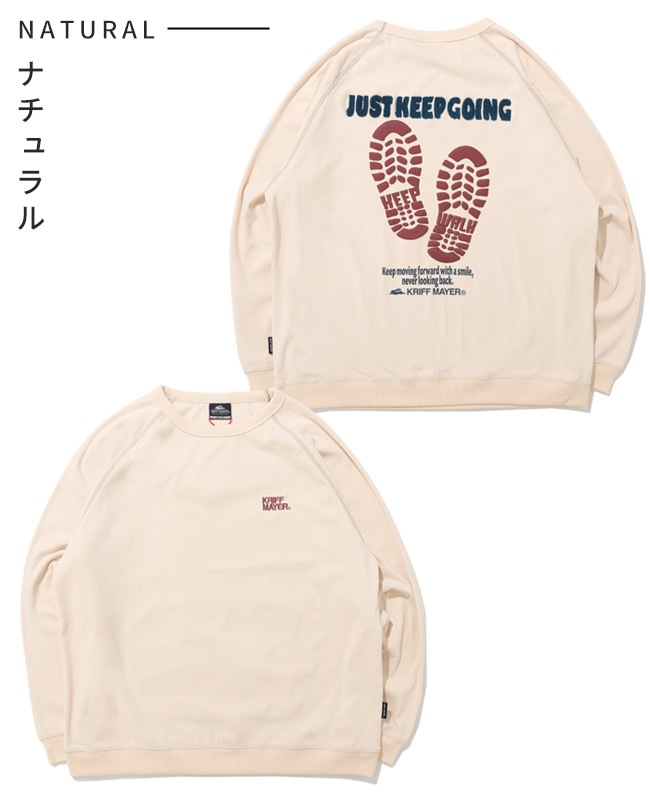 クリフメイヤー[公式] もちのび刺繍ラグランロンT(足跡) MENS 2615601