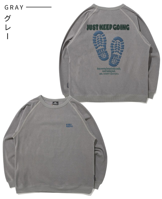 クリフメイヤー[公式] もちのび刺繍ラグランロンT(足跡) MENS 2615601