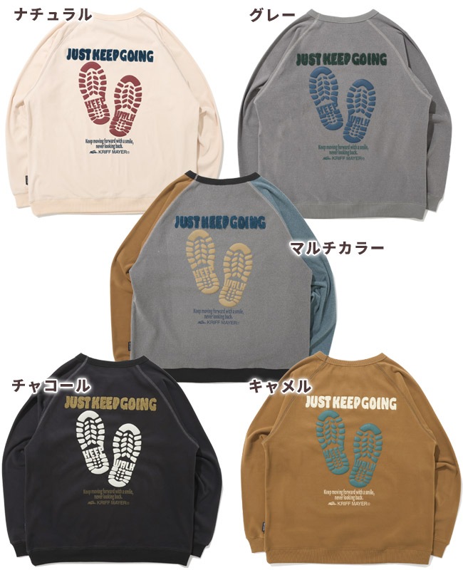クリフメイヤー[公式] もちのび刺繍ラグランロンT(足跡) MENS 2615601