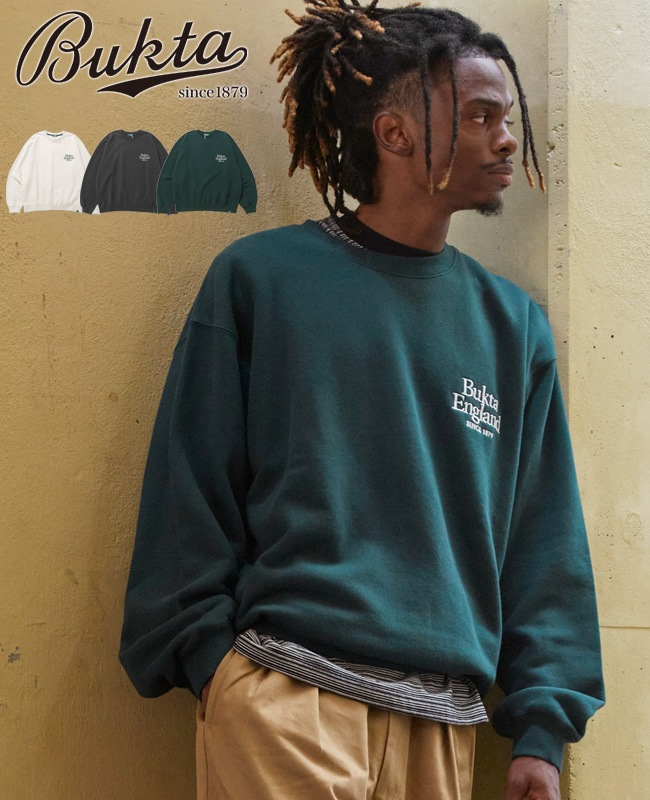 Bukta ヘビー裏毛刺繍クルー MENS BU2525801 | MENS メンズ,スウェット