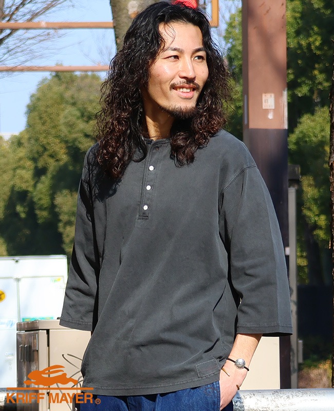 クリフメイヤー[公式] ピグメント七分袖ヘンリーTシャツ 2537204