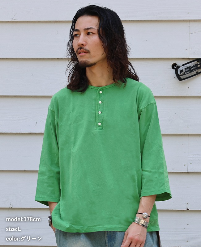 クリフメイヤー[公式] ピグメント七分袖ヘンリーTシャツ 2537204