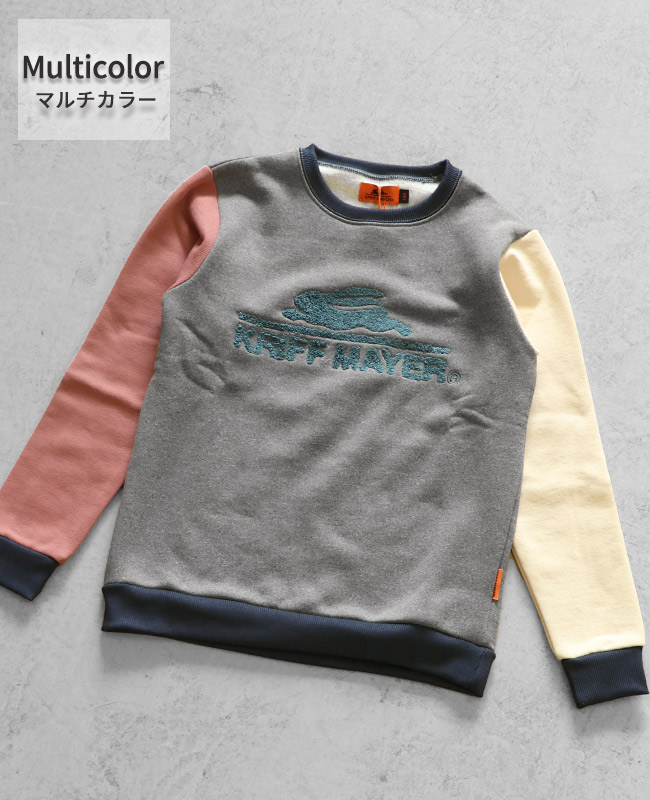 クリフメイヤー[公式] 裏起毛クルー(さがら刺繍) KIDS 2427841K