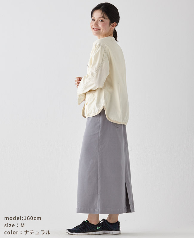 クリフメイヤー[公式] ノーカラーミリタリーシャツJK LADYS W2434008