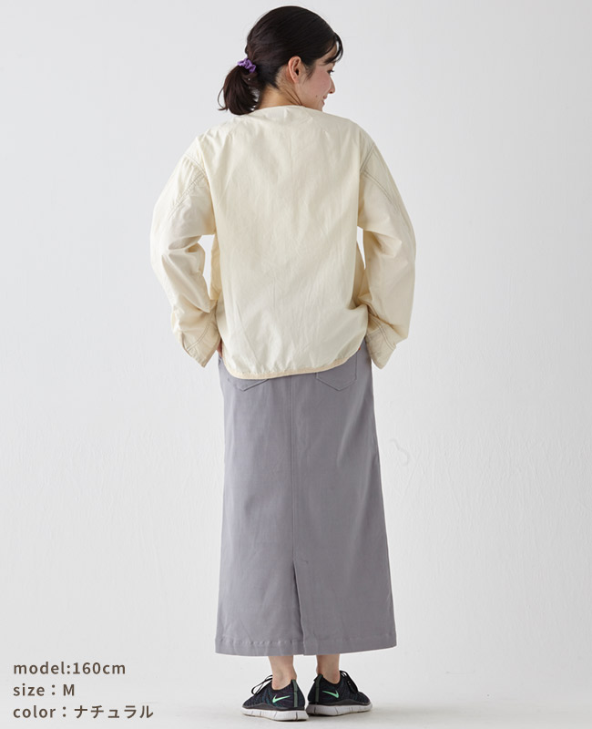 クリフメイヤー[公式] ノーカラーミリタリーシャツJK LADYS W2434008