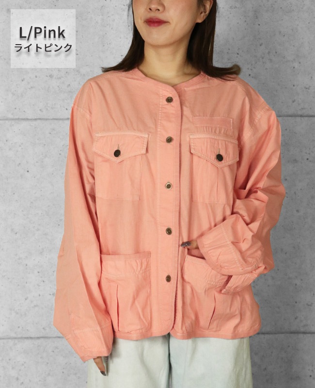 クリフメイヤー[公式] ノーカラーミリタリーシャツJK LADYS W2434008