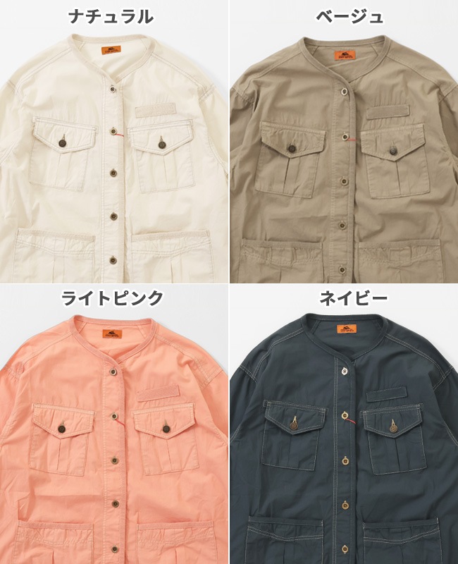 クリフメイヤー[公式] ノーカラーミリタリーシャツJK LADYS W2434008