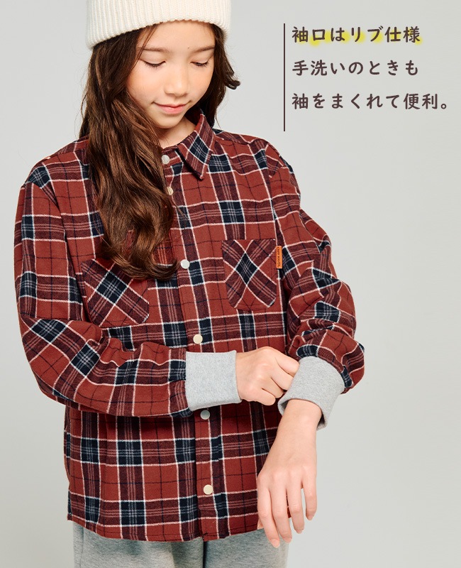 クリフメイヤー[公式] ハッピーチェックシャツ KIDS J2517101