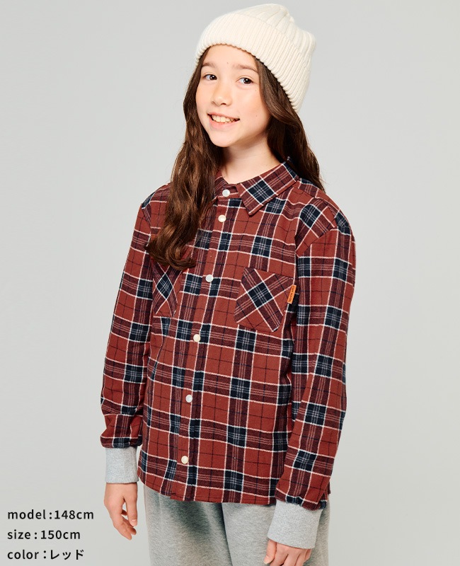 クリフメイヤー[公式] ハッピーチェックシャツ KIDS J2517101