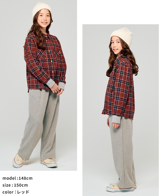 クリフメイヤー[公式] ハッピーチェックシャツ KIDS J2517101
