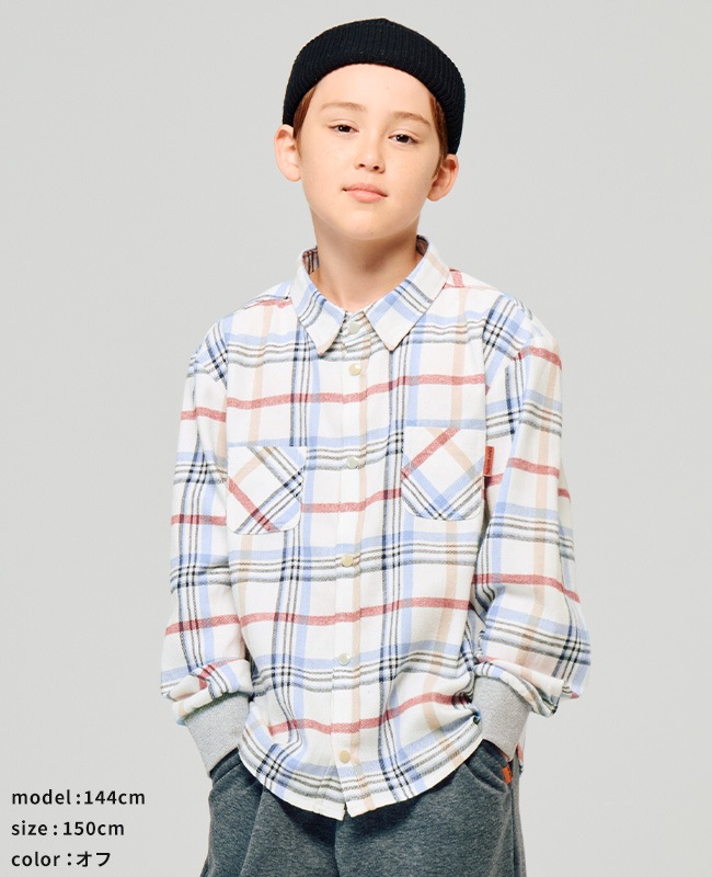 クリフメイヤー[公式] ハッピーチェックシャツ KIDS J2517101