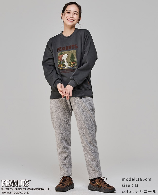 クリフメイヤー[公式] サガラ刺繍スヌーピー裏起毛スウェット LADYS