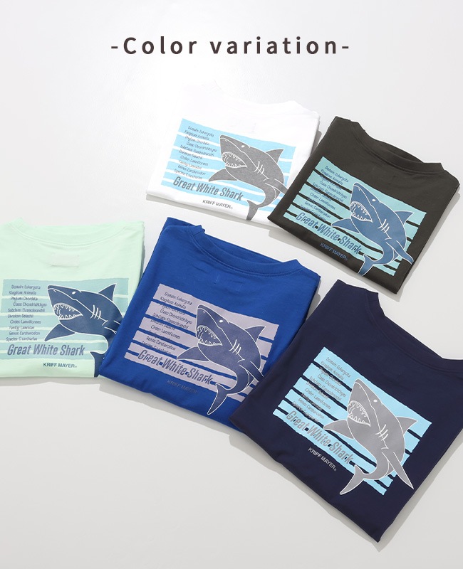 クリフメイヤー[公式] 楽LUCK五分袖Tシャツ(サメ) KIDS J2536318