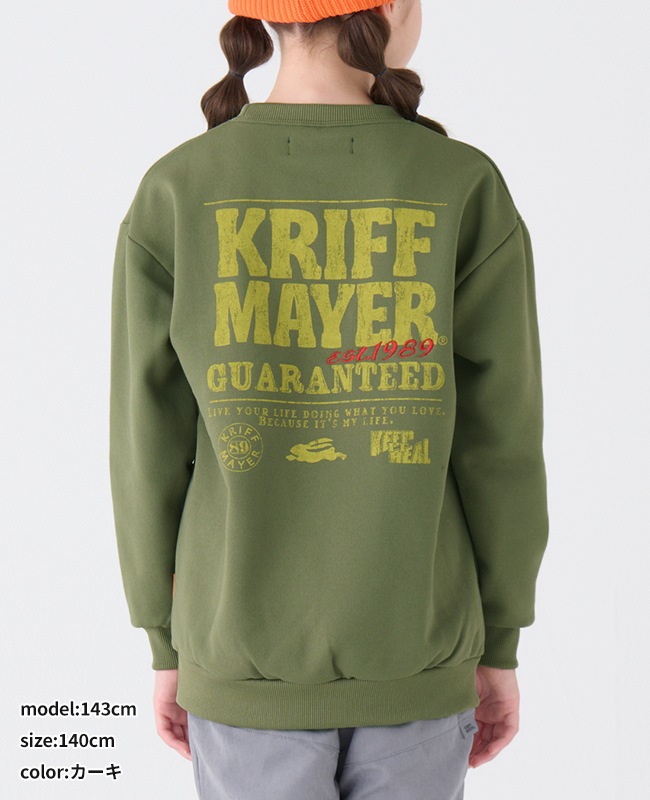 クリフメイヤー[公式] 裏起毛クルー(バックロゴ) KIDS 2427824K