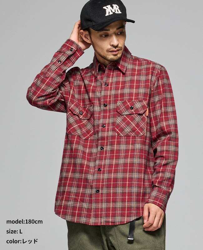 クリフメイヤー[公式] ビエラチェック長袖シャツ 2516300 | MENS