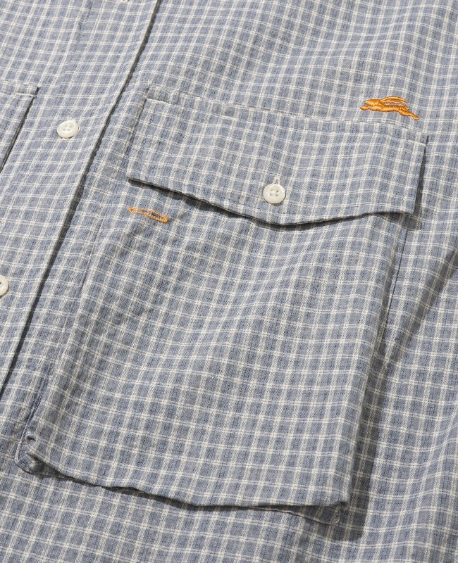 クリフメイヤー[公式] シアサッカーチェック半袖シャツ MENS 2555101